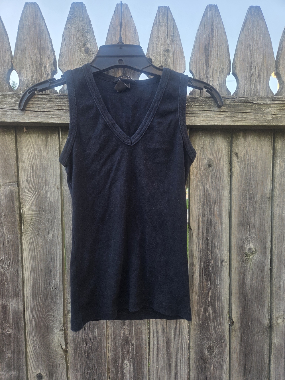 H&M Classic Black V-Neck Tank Top - Women's Sleeveless Top